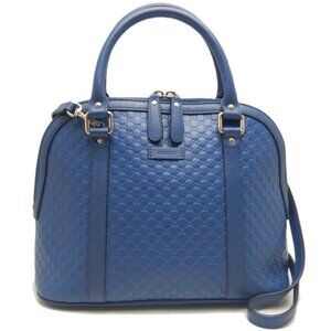 GUCCI 449663 Handbag Micro Guccissima Leather Blue - COA included